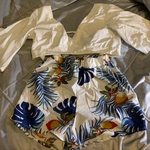 Half shirt and shorts